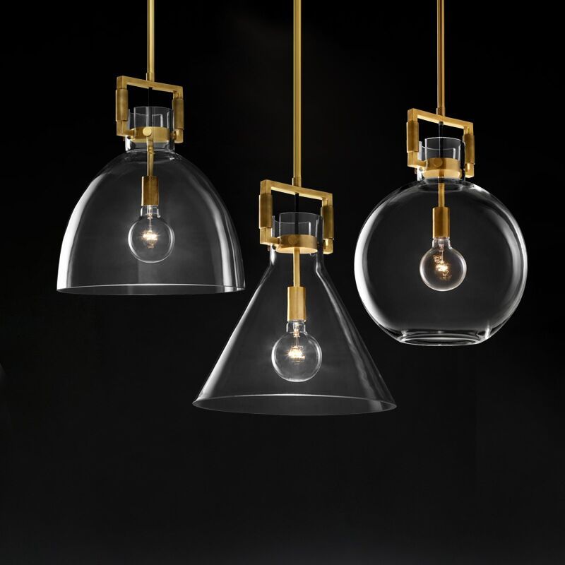Light-Luxury Nordic LED Chandelier – Iron Frame & Glass Shade (Type A, B & C) – Duvencioglu