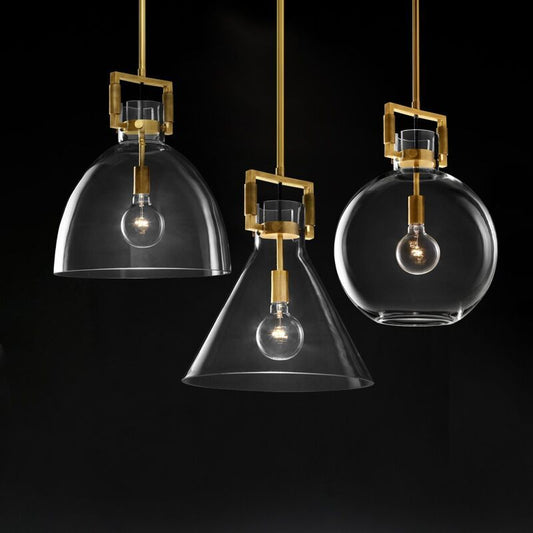 Light-Luxury Nordic LED Chandelier – Iron Frame & Glass Shade (Type A, B & C) – Duvencioglu