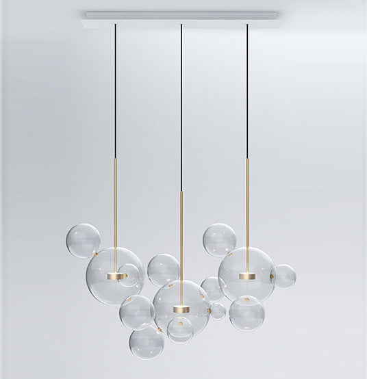 Soap Bubble Mickey LED Glass Chandelier – Nordic Pendant (3C Certified) – Duvencioglu