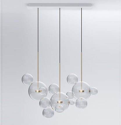 Soap Bubble Mickey LED Glass Chandelier – Nordic Pendant (3C Certified) – Duvencioglu