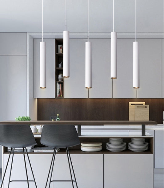 Modern Long-Tube LED Pendant Light - Minimalist Ceiling Lamp