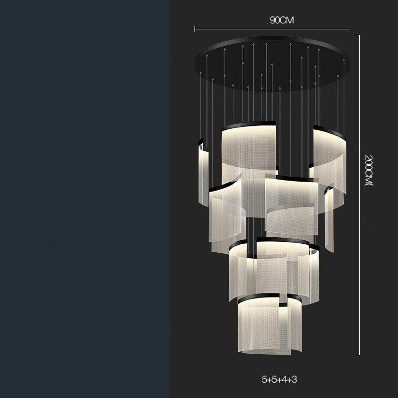 Villa-Scale Multi-Head LED Chandelier – 7–23-Arm Stainless Steel Pendant – Duvencioglu