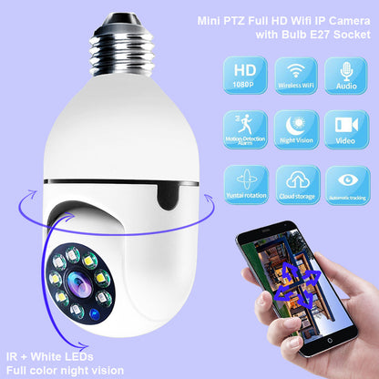 1080P Smart WiFi Security Camera Bulb - 4X Zoom & E27 Base – Duvencioglu