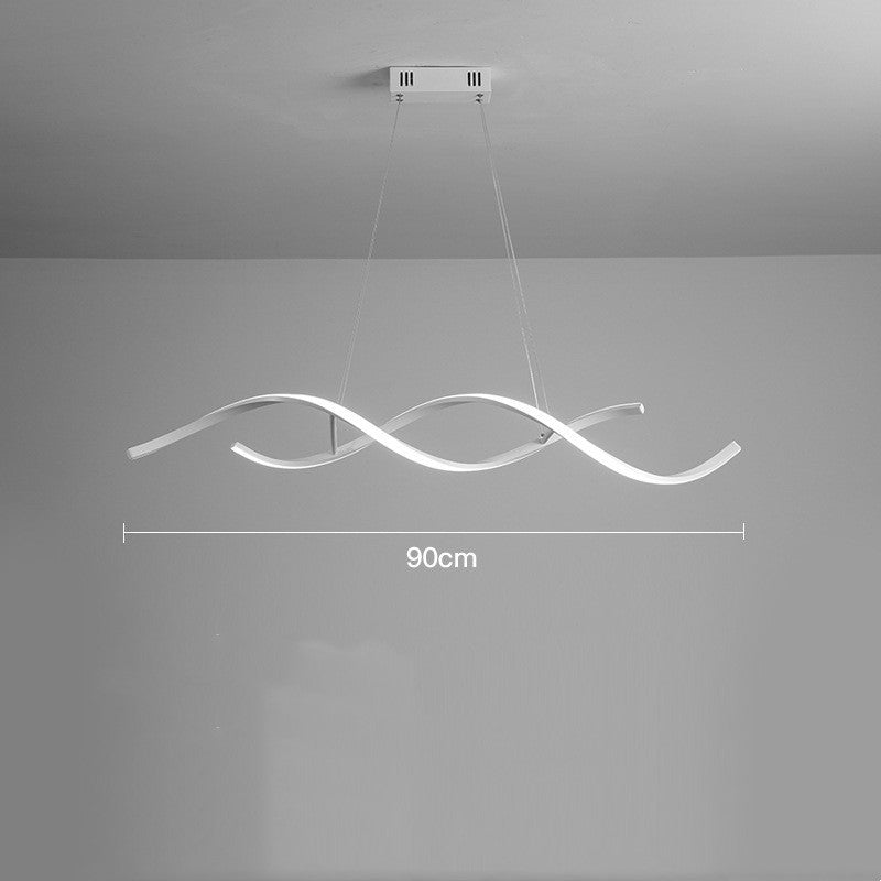 Scandinavian Post-Modern LED Chandelier – 90/110 cm Remote-Control Pendant – Duvencioglu