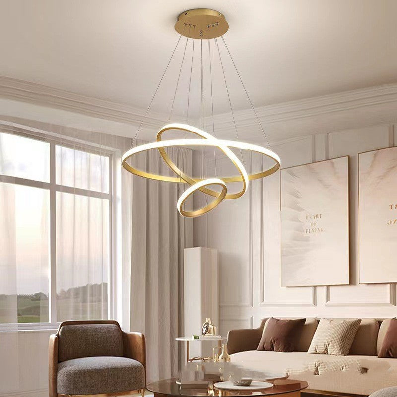 Adjustable Modern Iron LED Fish-Line Chandelier – Smart Eye-Protection Dining Pendant – Duvencioglu
