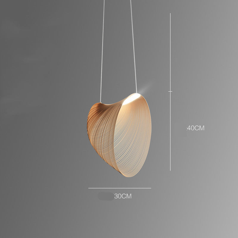 Nordic Wood-Log LED Chandelier – 40/60/80 cm Modern Pendant – Duvencioglu