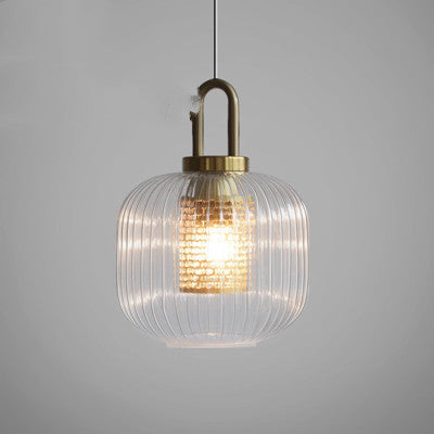 Nordic Glass Bedside Chandelier – 12/18/24 cm Fish-Line Pendant – Duvencioglu