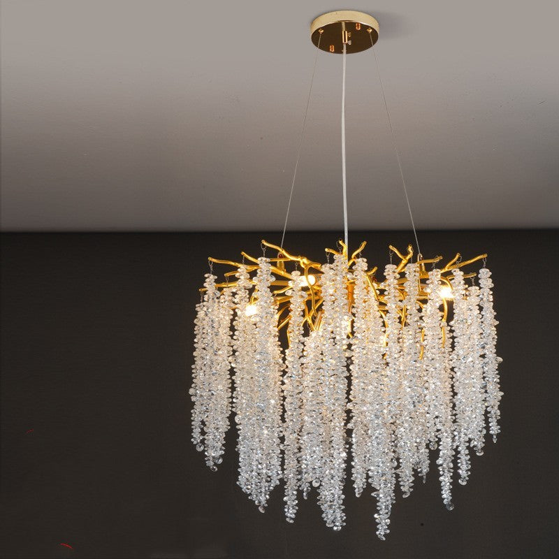 Luxury Villa Crystal LED Chandelier – Aluminum Alloy Pendant – Duvencioglu