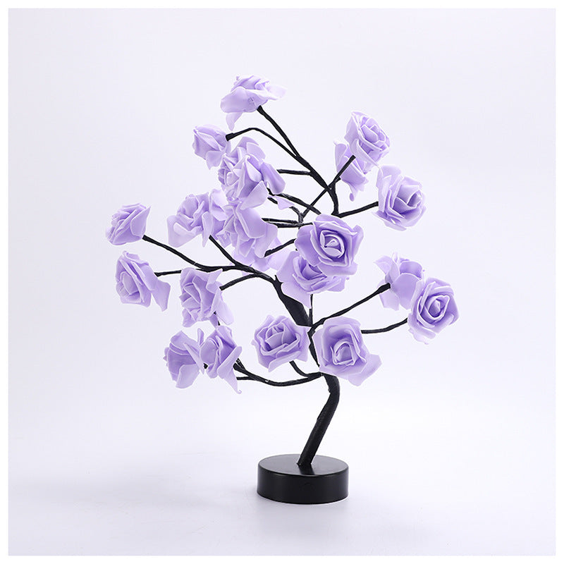 LED Rose Tree Table Lamp - Romantic USB-Powered Night Light – Duvencioglu