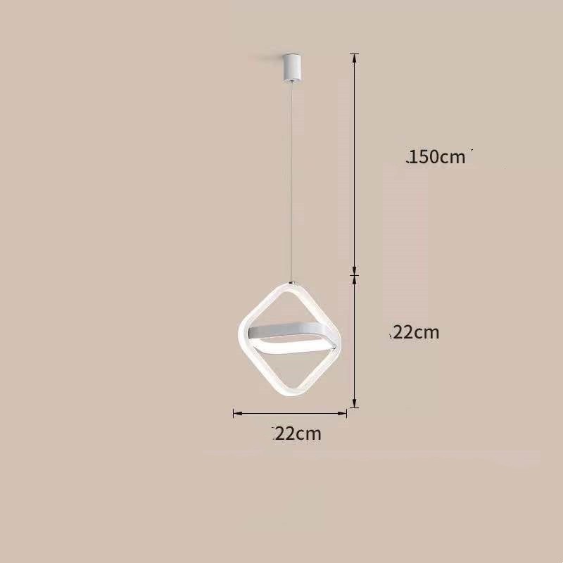 Nordic Single-Head LED Pendant – 210 mm Iron Chandelier – Duvencioglu