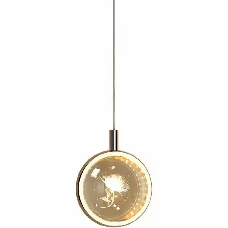 Jellyfish Nordic Crystal LED Bedside Chandelier – 120 mm Pendant – Duvencioglu