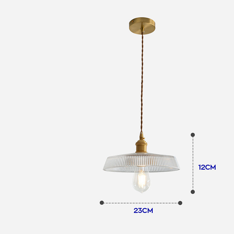 Luxury All-Copper Glass Chandelier – Nordic Bedside & Entry Pendant – Duvencioglu
