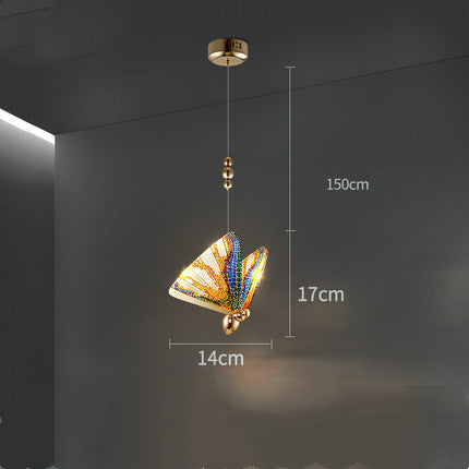 Butterfly Zinc-Alloy LED Chandelier – Remote-Control Pendant (1.5 m) – Duvencioglu