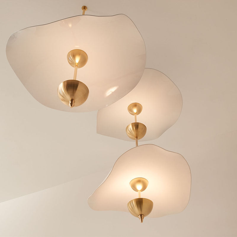 Acrylic Lotus-Leaf LED Chandelier – Single & Double-Head Window Pendant – Duvencioglu