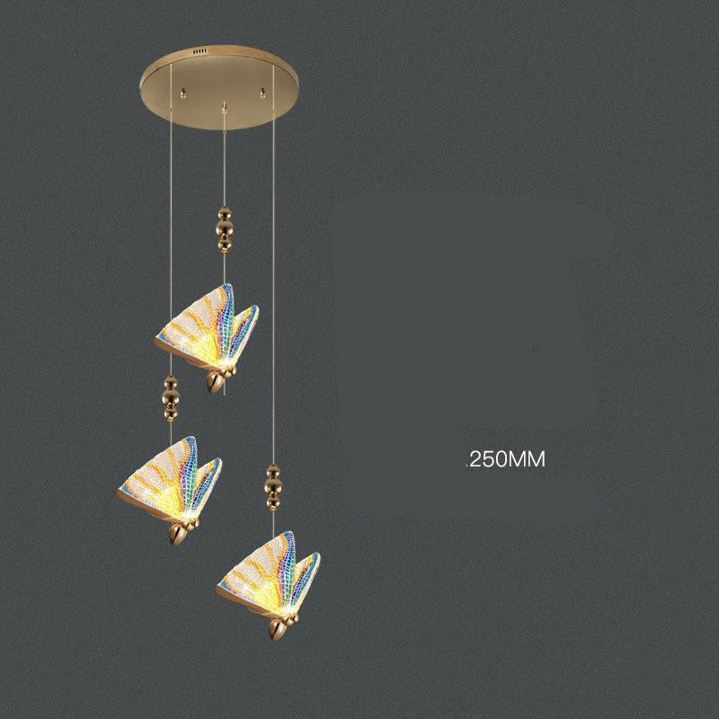 Modern Butterfly Crystal Mini Chandelier – LED Pendant Light for B&B & Staircase – Duvencioglu