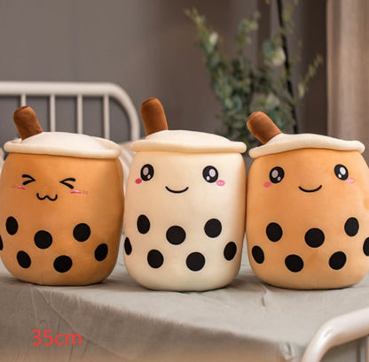 The Original Kawaii Boba Tea Plush Pillow | Super Soft Bubble Tea Cuddle Companion