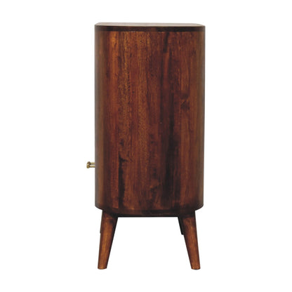 30" Chestnut Solid Wood Accent Cabinet - Single Drawer Storage Chest – Duvencioglu