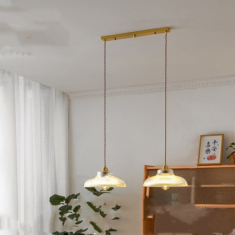 Japanese Vintage Brass & Glass Chandelier – 31/50/80 cm Nordic Pendant – Duvencioglu