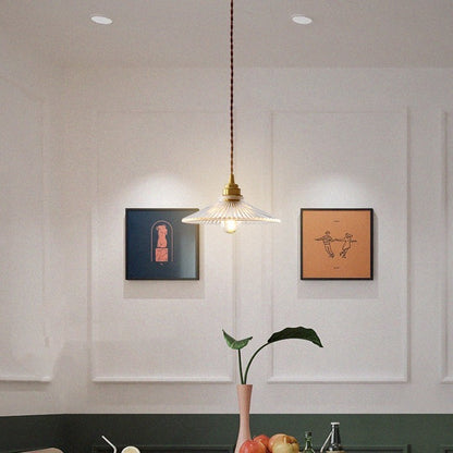 Japanese Vintage Brass & Glass Chandelier – 31/50/80 cm Nordic Pendant – Duvencioglu