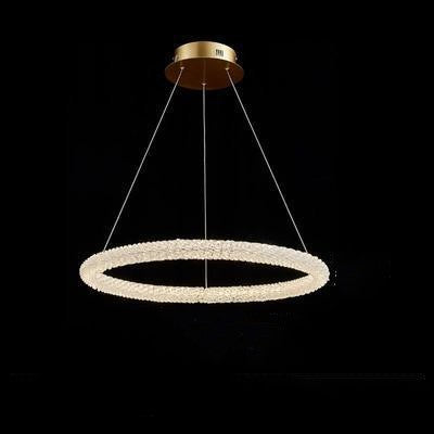 Crystal Ring LED Chandelier – Internet-Celebrity Light-Luxury Pendant – Duvencioglu