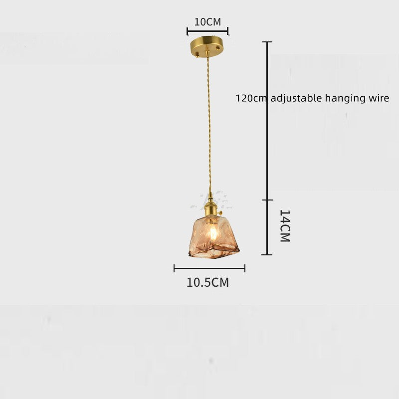 Southeast Asian Retro Brass Chandelier – Creative Glass Pendant (3000K) – Duvencioglu