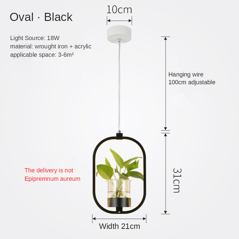 B107 Nordic Iron LED Chandelier – 3-Color Dimming Restaurant Pendant – Duvencioglu