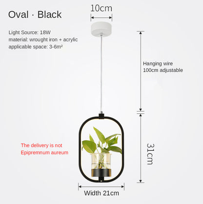 B107 Nordic Iron LED Chandelier – 3-Color Dimming Restaurant Pendant – Duvencioglu