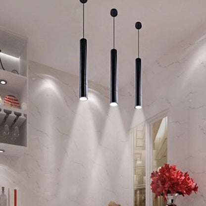 Modern Long-Tube LED Pendant Light - Minimalist Ceiling Lamp
