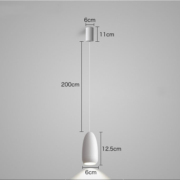 Modern Bullet-Head LED Pendant – Small Remote-Control Chandelier – Duvencioglu