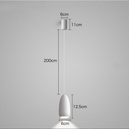 Modern Bullet-Head LED Pendant – Small Remote-Control Chandelier – Duvencioglu