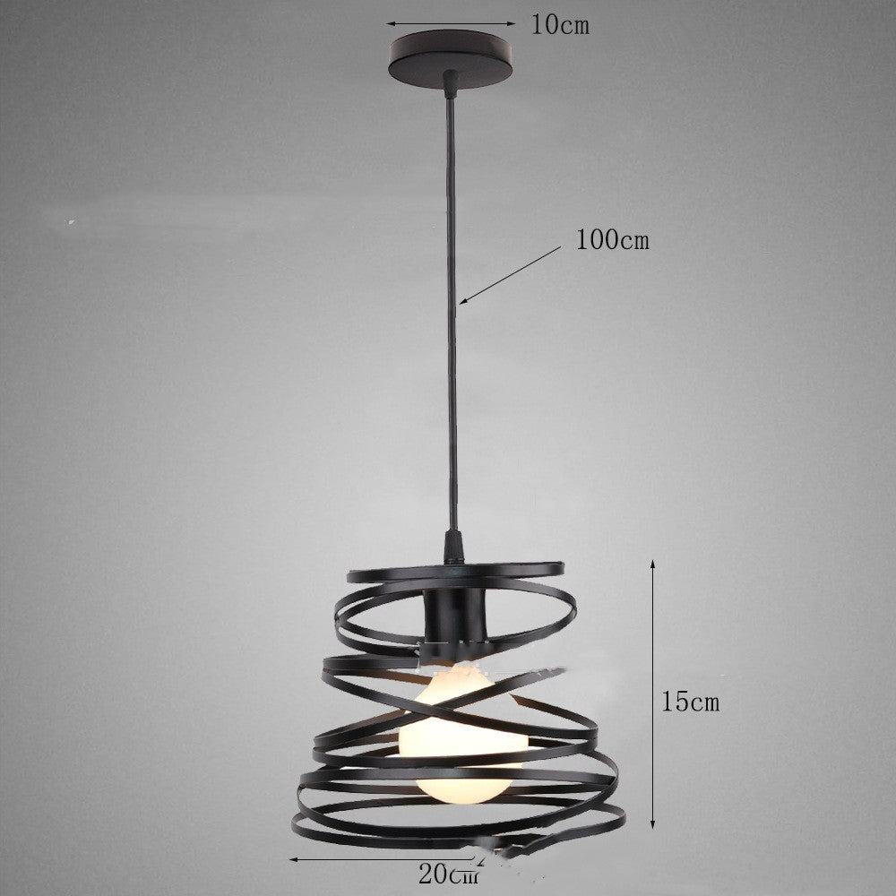 Post-Modern Iron Art Chandelier – Single-Head LED Pendant for Café & Bar – Duvencioglu