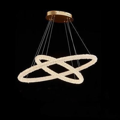 Crystal Ring LED Chandelier – Internet-Celebrity Light-Luxury Pendant – Duvencioglu