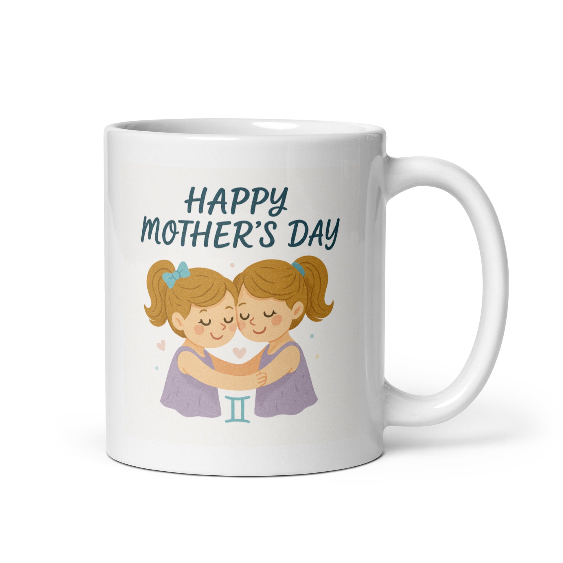Gemini Mom Mug – Happy Mother’s Day Gift – Cute Twin Zodiac Design – Astrology Gift for Gemini Moms – Personalized Coffee Cup – Duvencioglu