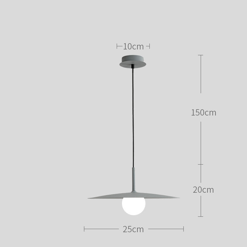 Minimalist Straw-Hat Dining Chandelier – Single-Head Iron Pendant – Duvencioglu
