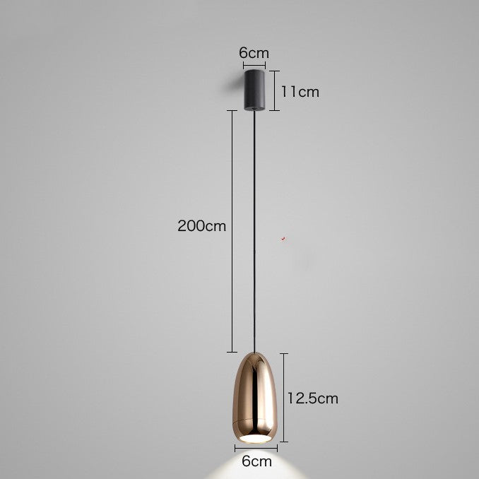 Modern Bullet-Head LED Pendant – Small Remote-Control Chandelier – Duvencioglu