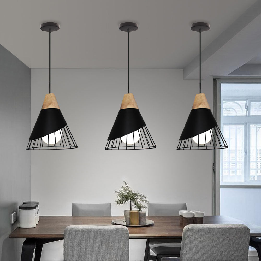 Minimalist Iron LED Chandelier – 1–3 Heads, 250×300 mm Pendant – Duvencioglu