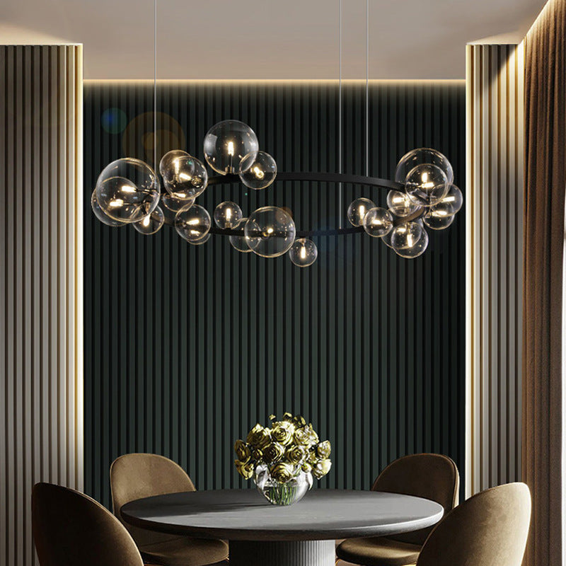 Nordic Bubble Chandelier – Modern Light Luxury LED Pendant (Ø 85 cm & 120 cm) – Duvencioglu
