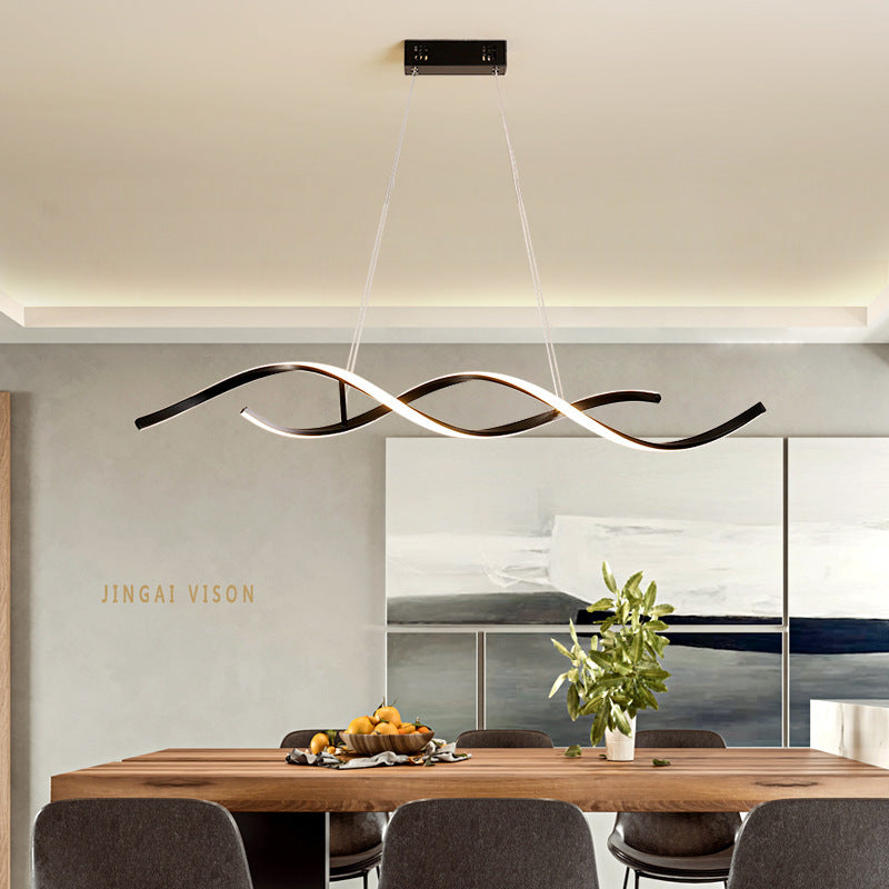 Scandinavian Post-Modern LED Chandelier – 90/110 cm Remote-Control Pendant – Duvencioglu