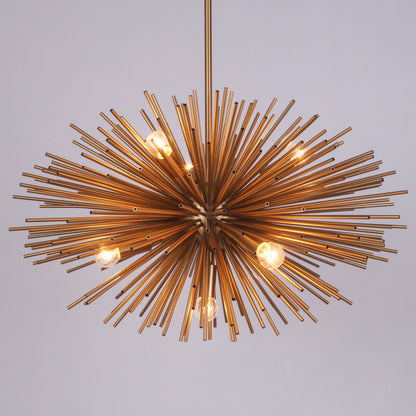 Modern Geometric Sea Urchin Chandelier – Iron Dandelion & Hedgehog Ball Pendan – Duvencioglu