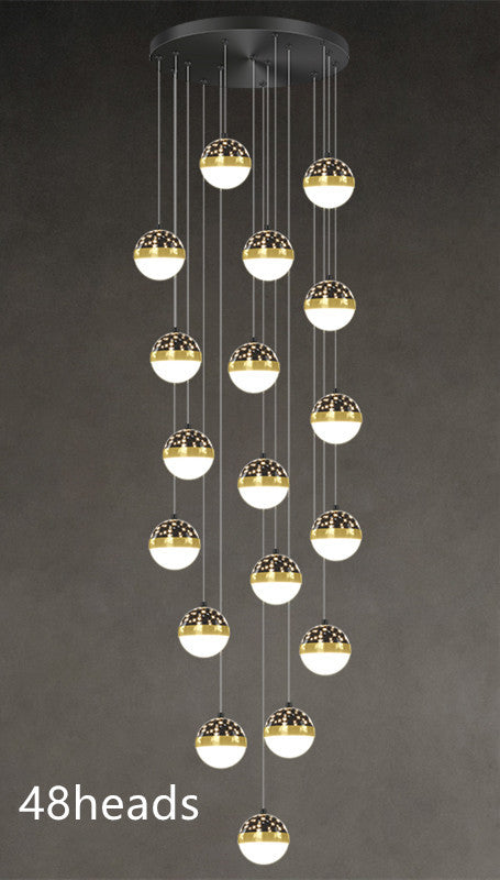 Nordic Luxury Duplex Staircase LED Chandelier – Model D6468 – Duvencioglu
