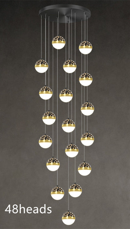 Nordic Luxury Duplex Staircase LED Chandelier – Model D6468 – Duvencioglu