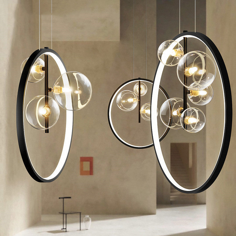 Nordic Bubble-Globe LED Chandelier – Single, 3-Head & 5-Head Pendant – Duvencioglu