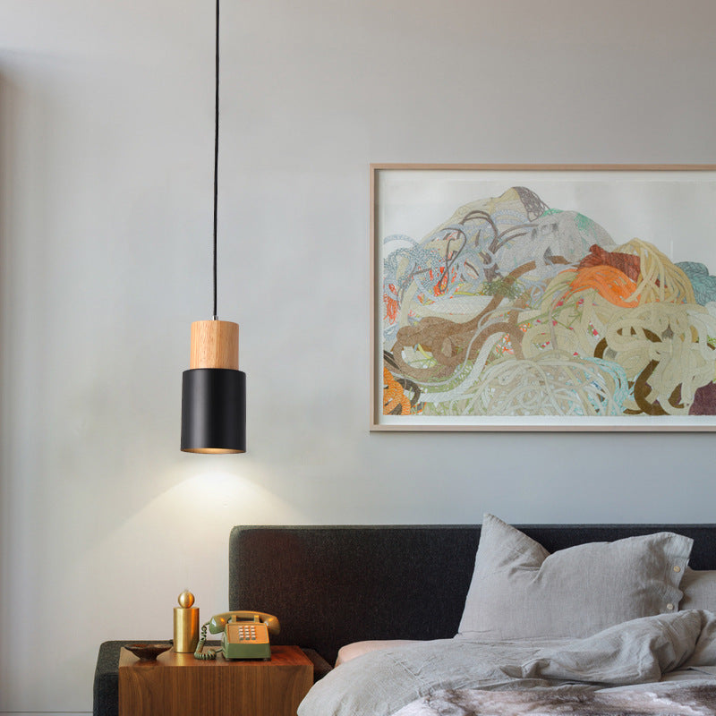 Macaron Iron LED Bedside Chandelier – Modern Minimalist Pendant – Duvencioglu