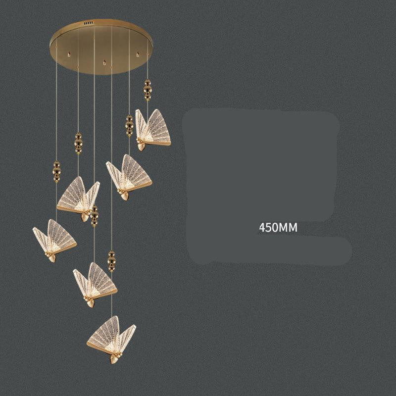 Modern Butterfly Crystal Mini Chandelier – LED Pendant Light for B&B & Staircase – Duvencioglu