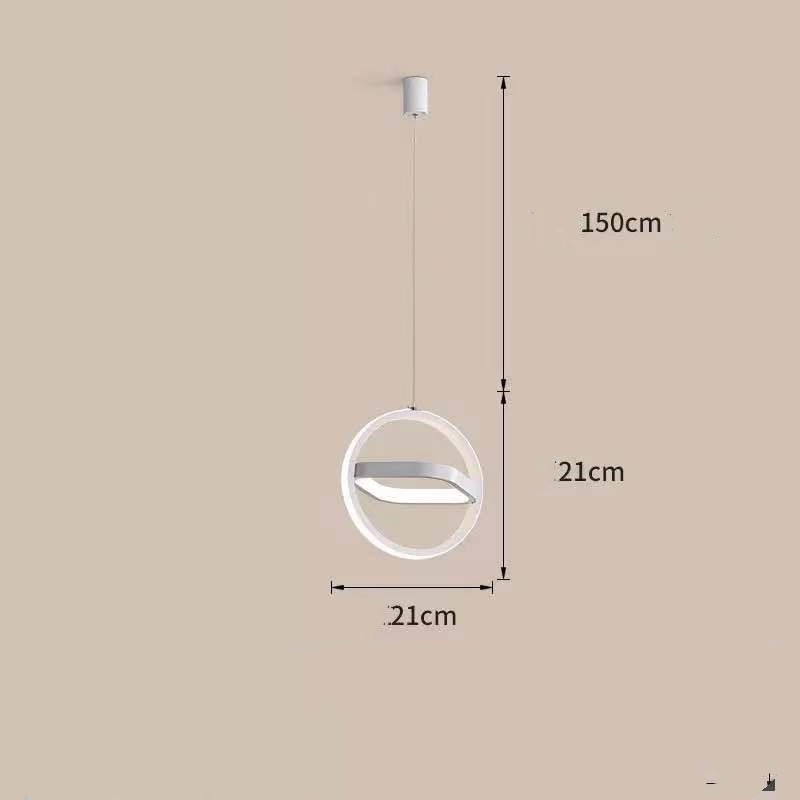 Nordic Single-Head LED Pendant – 210 mm Iron Chandelier – Duvencioglu