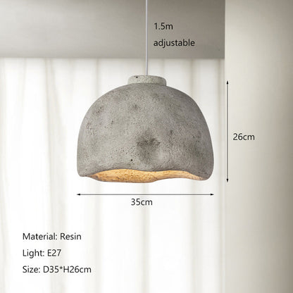 Japanese-Style Resin LED Chandelier – 35/45 cm Homestay Pendant – Duvencioglu