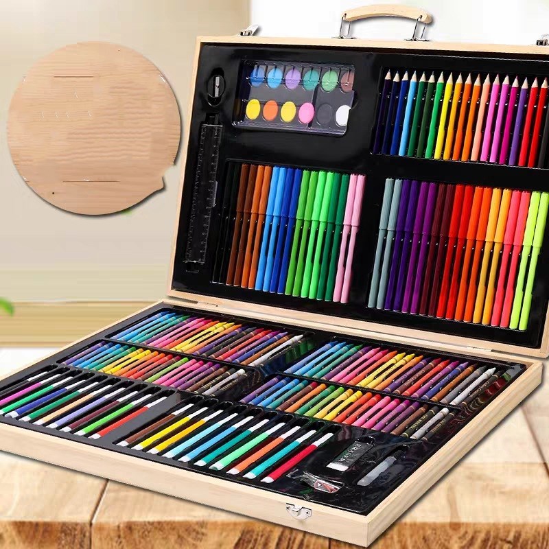 Complete Watercolor Art Set in a Wooden Case - Professional Kit – Duvencioglu