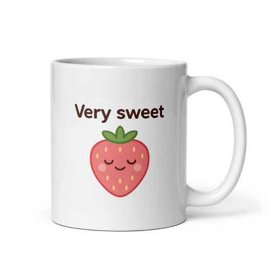 Very Sweet Mug – Kawaii Strawberry Design with Wholesome Vibes – Duvencioglu