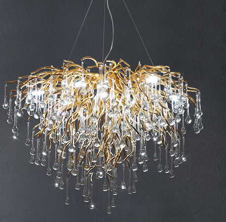YST01 Postmodern Luxury Water-Drop Crystal LED Chandelier – 600 mm Pendant – Duvencioglu