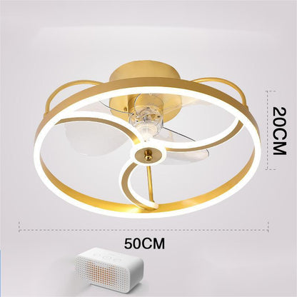 Nordic Invisible Fan LED Chandelier – Modern 50 cm Remote-Control Pendant – Duvencioglu